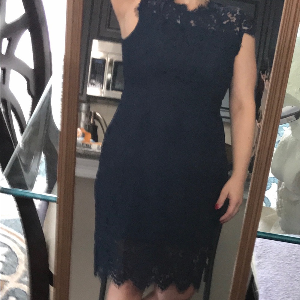 XL Navy lace fitted dress